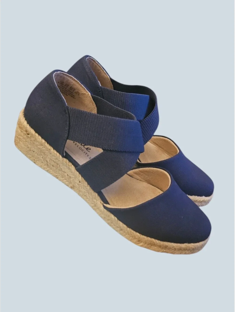Life Stride Velocity 2.0 Keaton Navy Canvas Espidril Espadrille 8½M